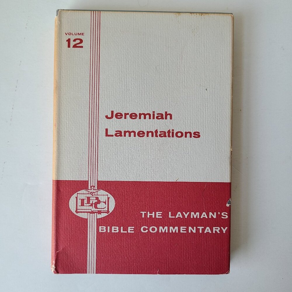 5/$15 Vintage Christian Book Layman's Bible Commentary 12 Jeremiah Lamentations